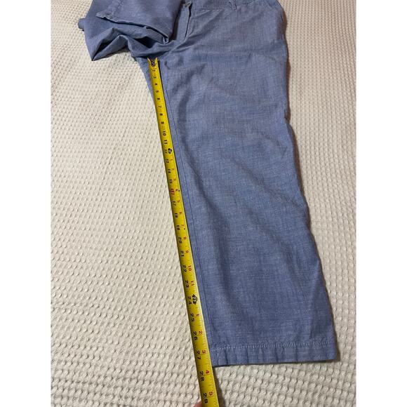 Talbots Relaxed Chino Blue 100% Cotton Causal Workwear Women's Pants Size 16 - Picture 4 of 9